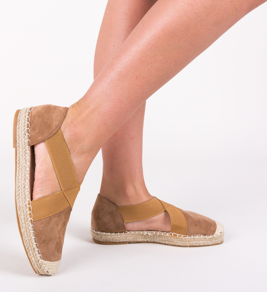 Espadrile icra camel