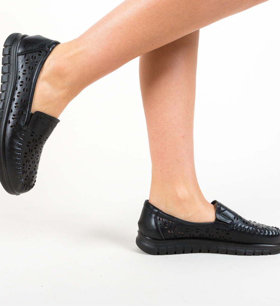 Pantofi casual maslon negri