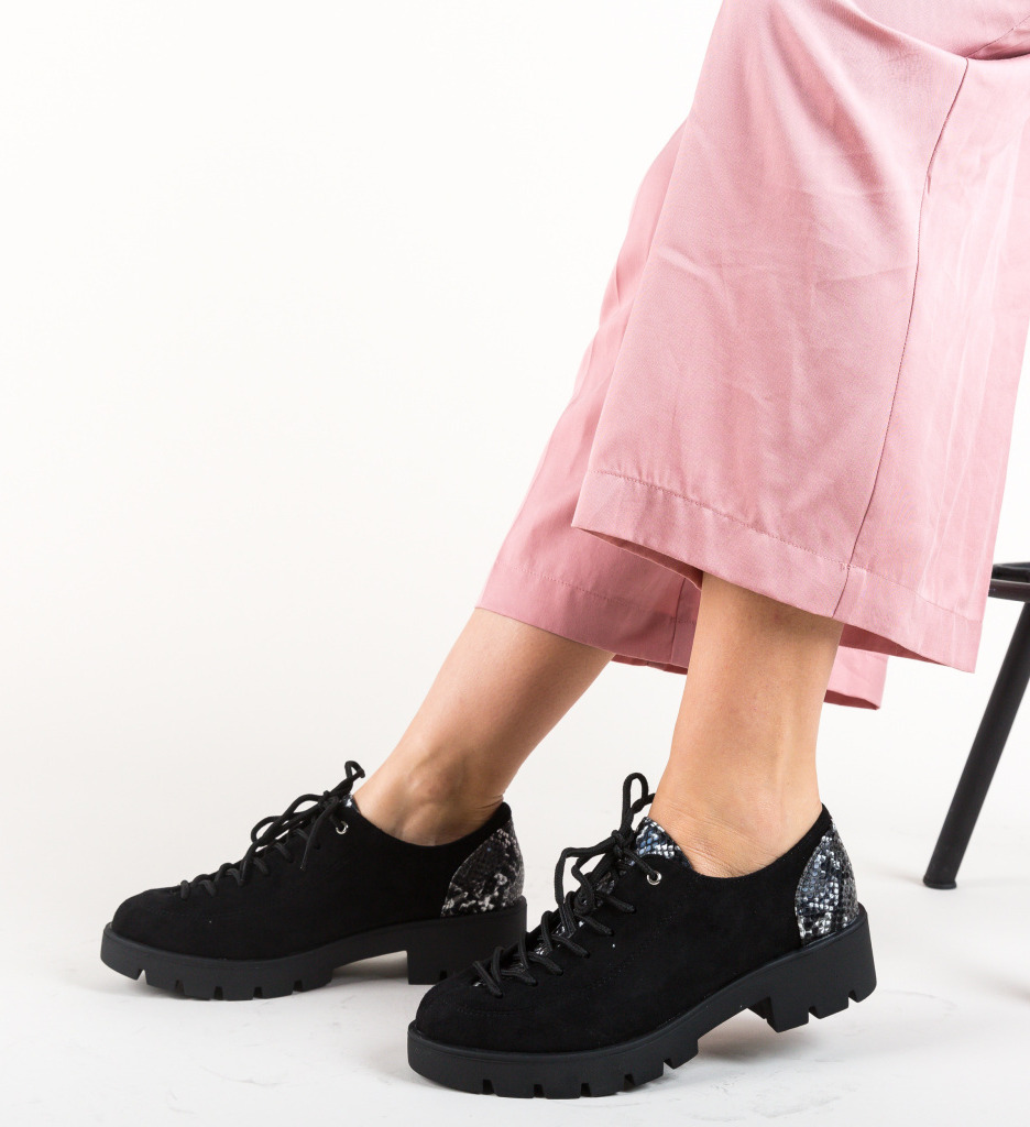 Pantofi casual rees negri