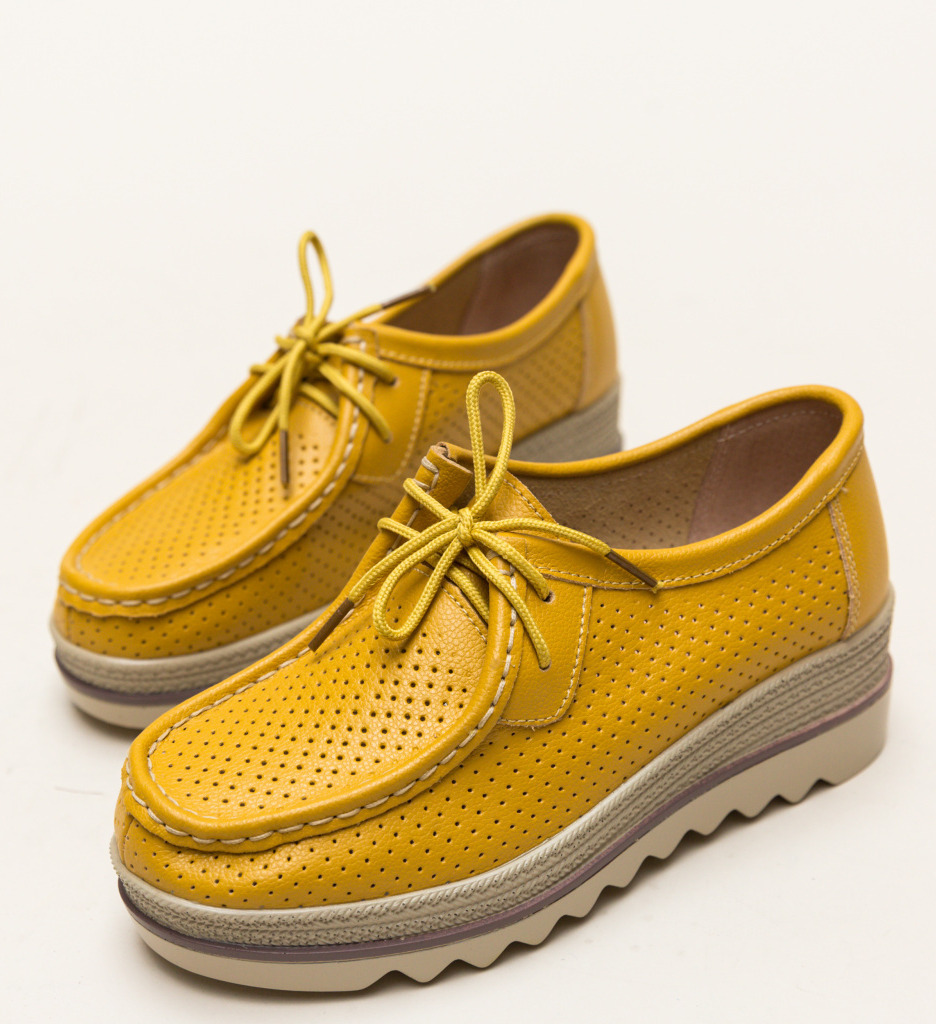 Pantofi casual torino galbeni