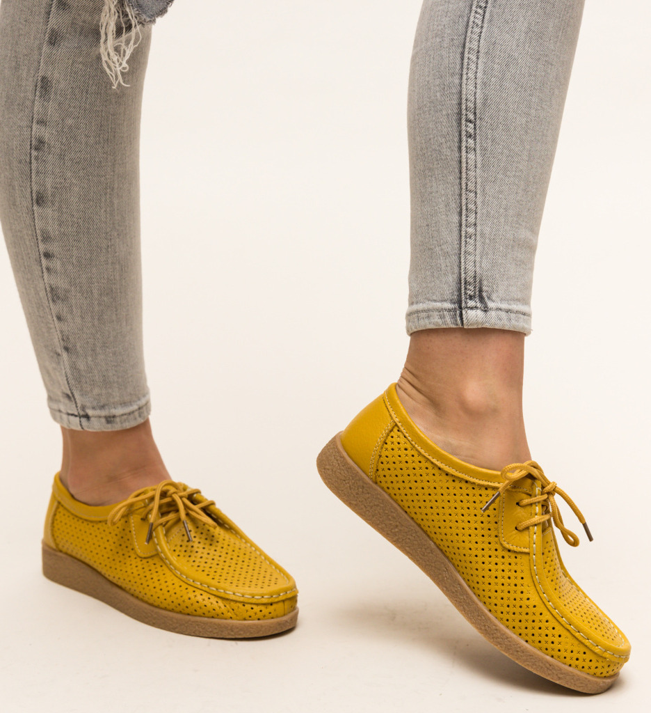 Pantofi casual yorker galbeni
