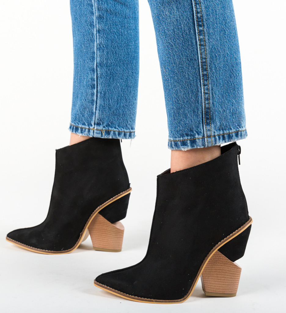 Botine fenda negre