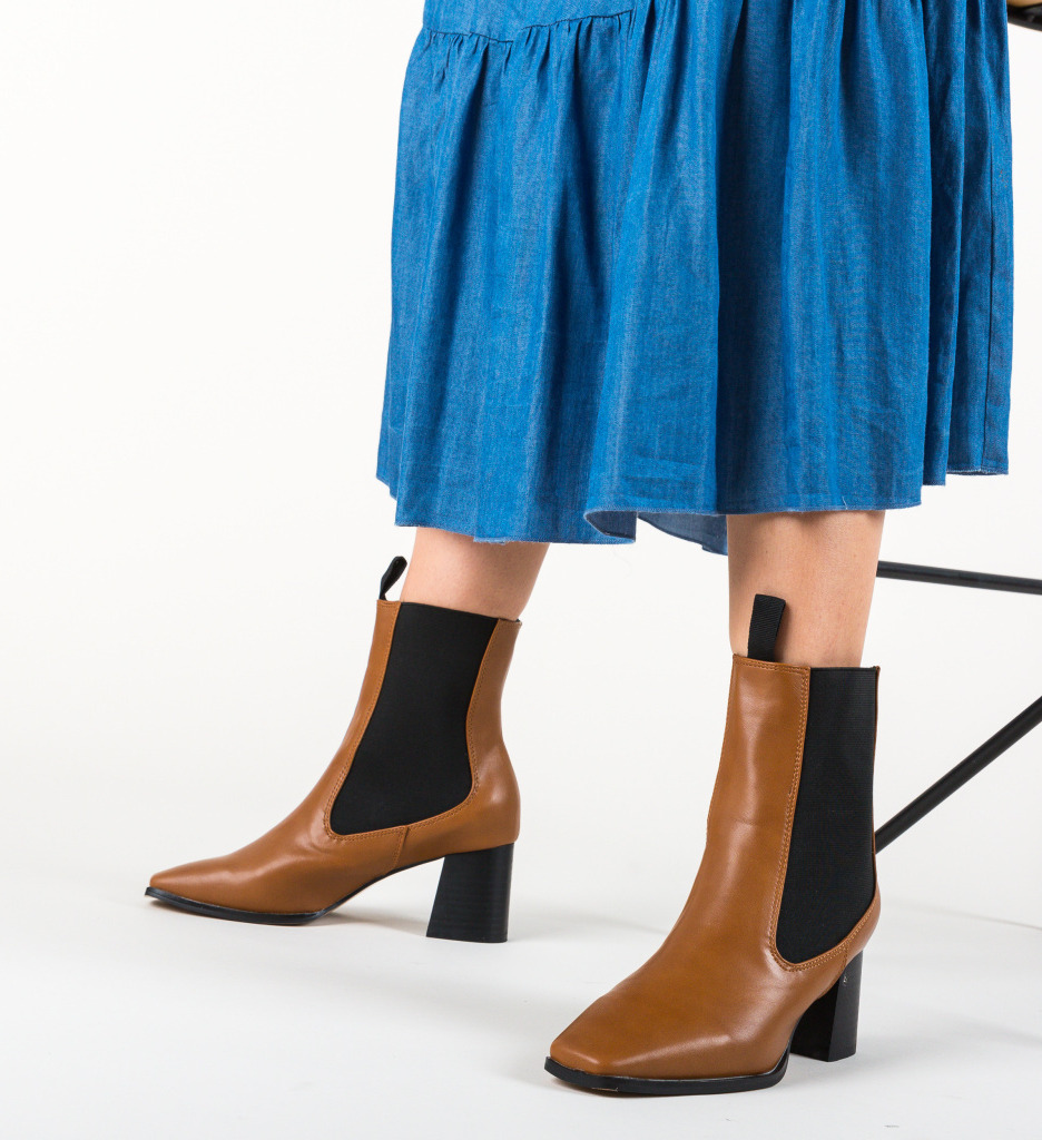 Botine peach camel