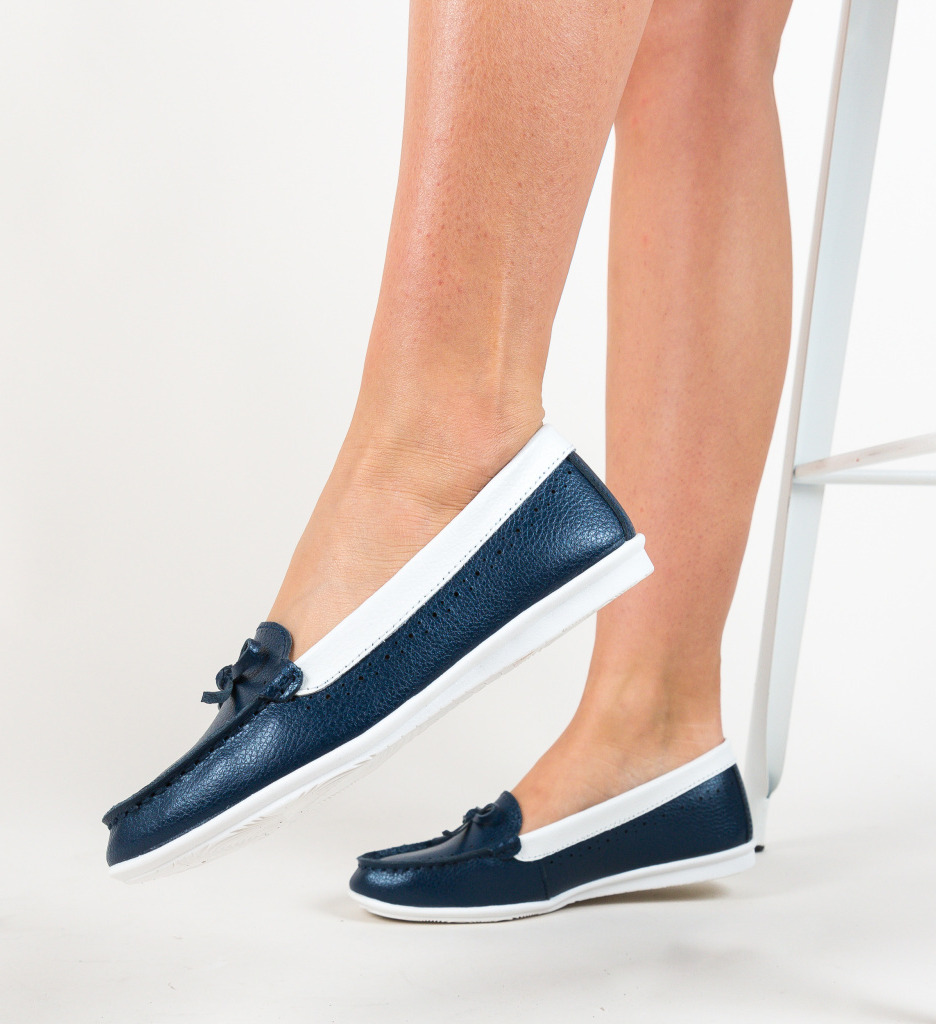 Pantofi bordo bleumarin