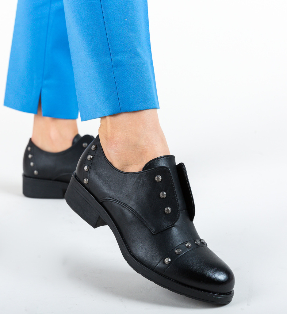 Pantofi casual branch negri