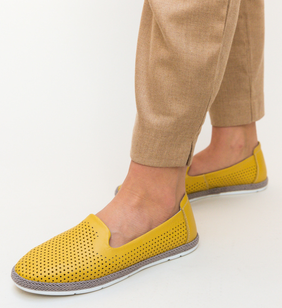 Pantofi casual cioline galbeni