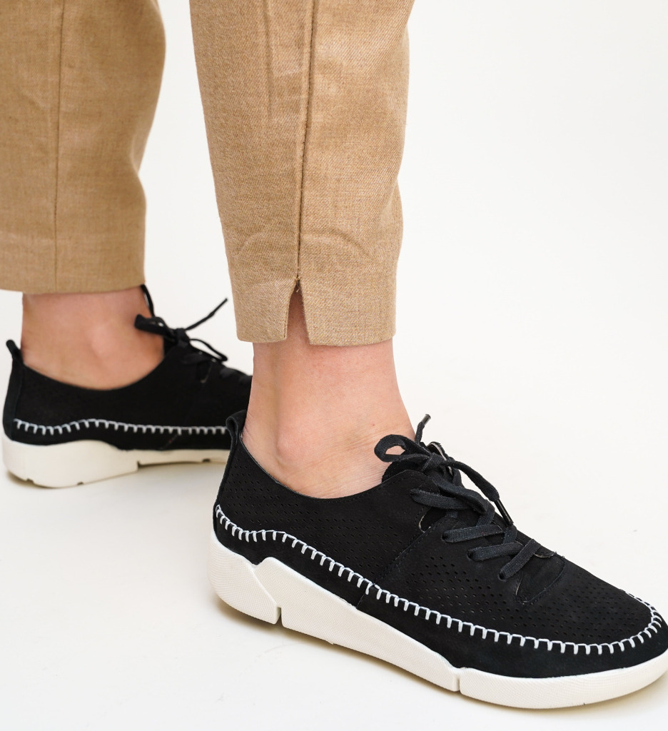 Pantofi casual monaco negri