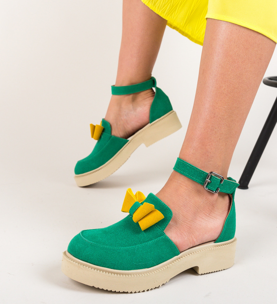 Pantofi casual pretty verzi