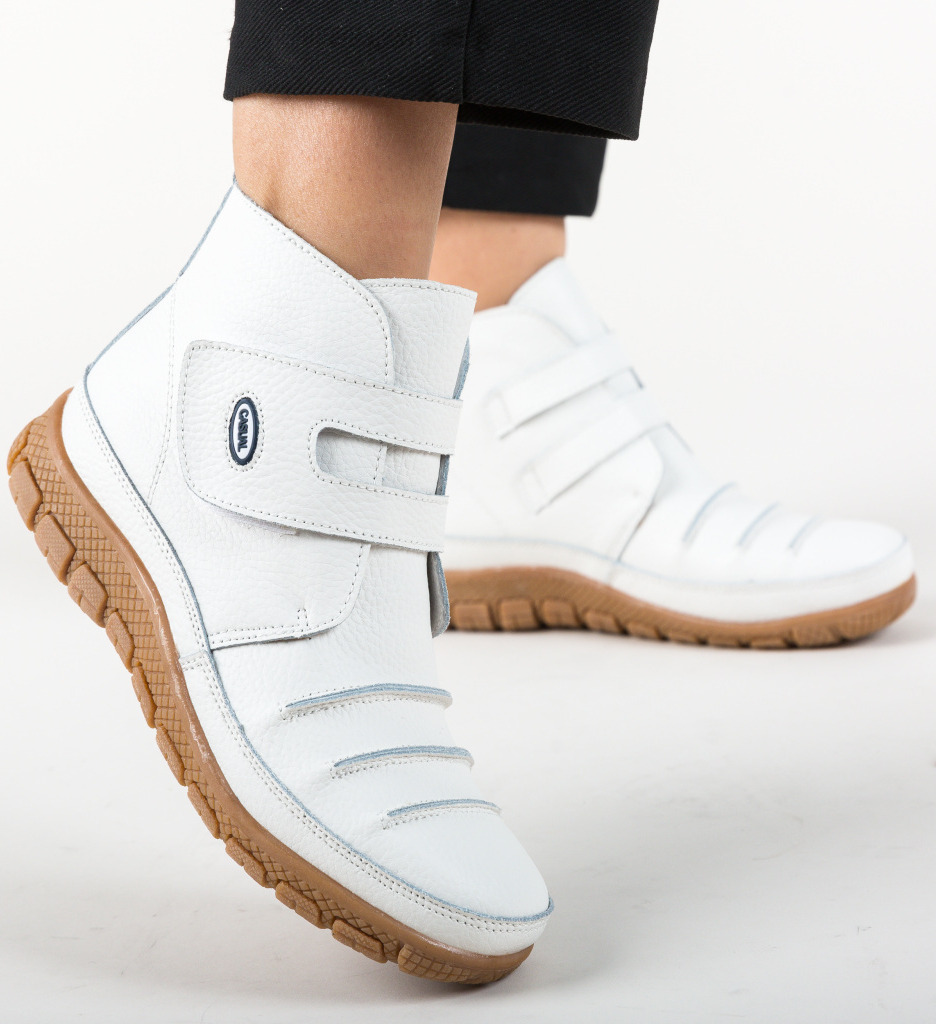 Pantofi casual ramirez albi