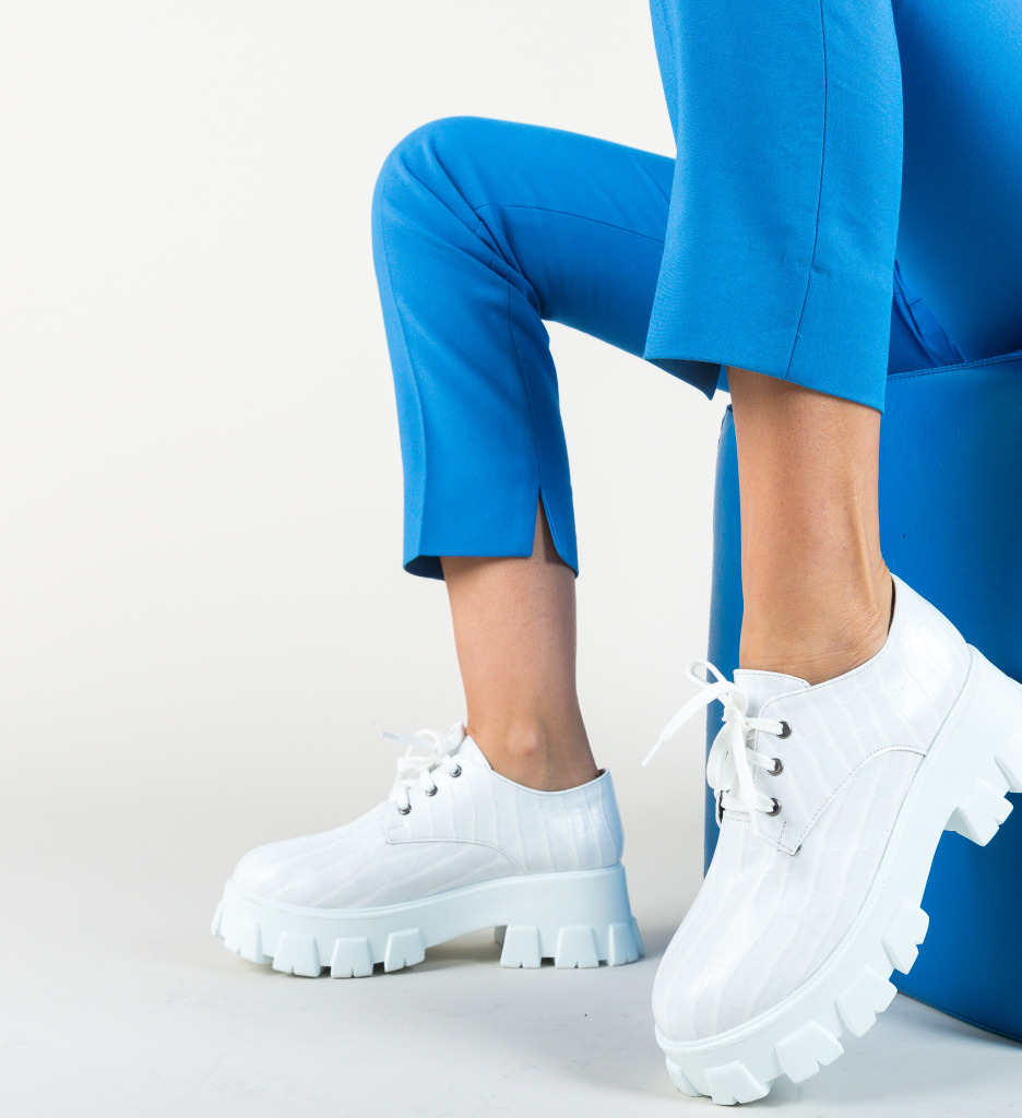 Pantofi casual taylor albi