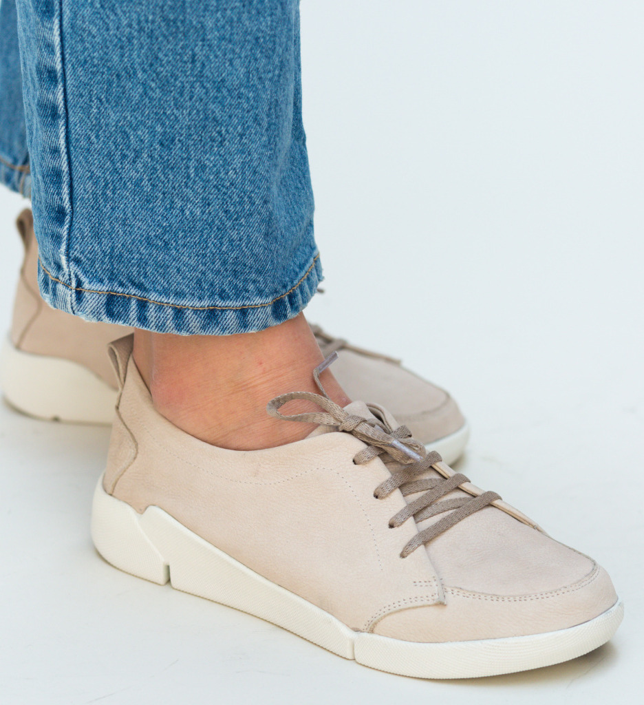 Pantofi casual viena bej
