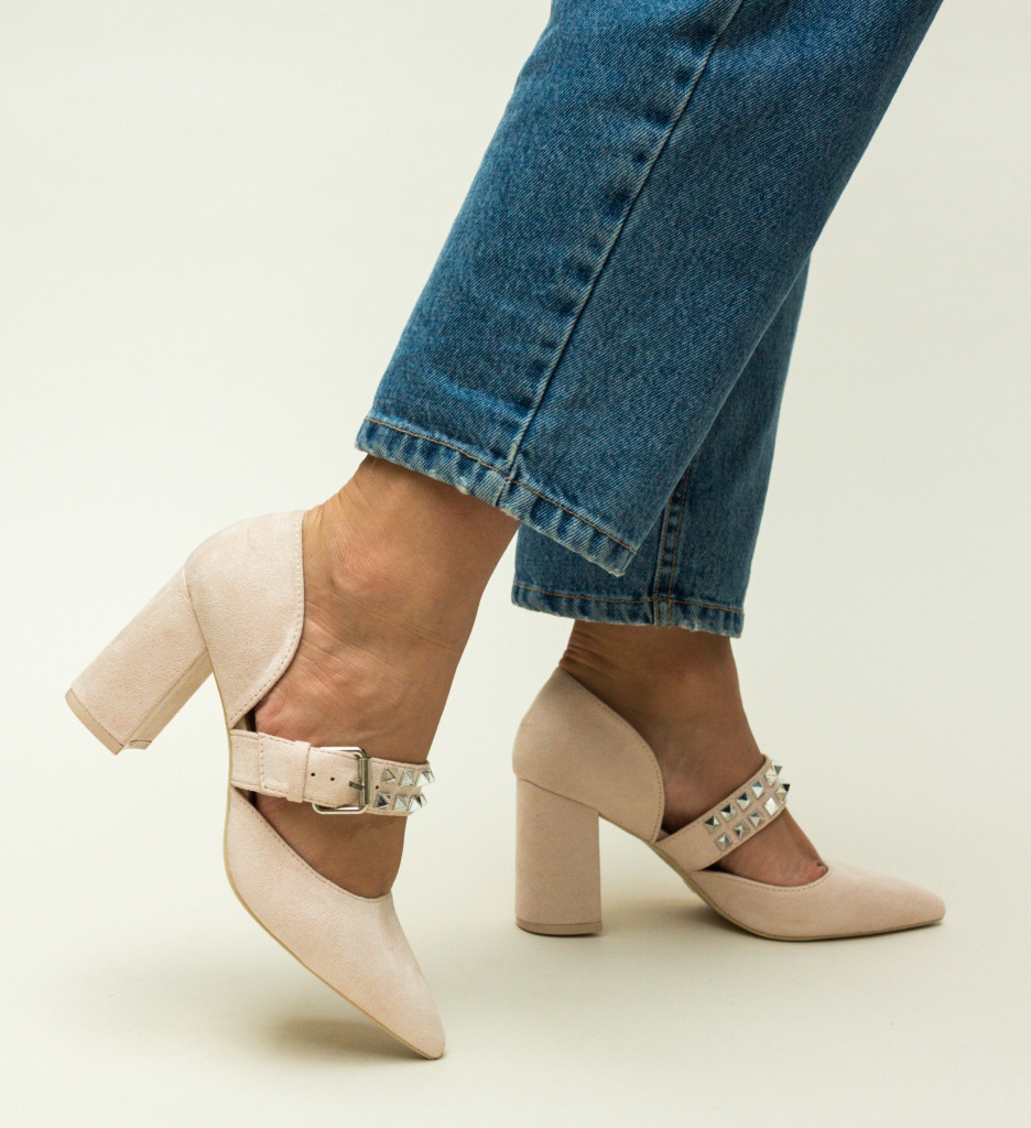 Pantofi norman nude