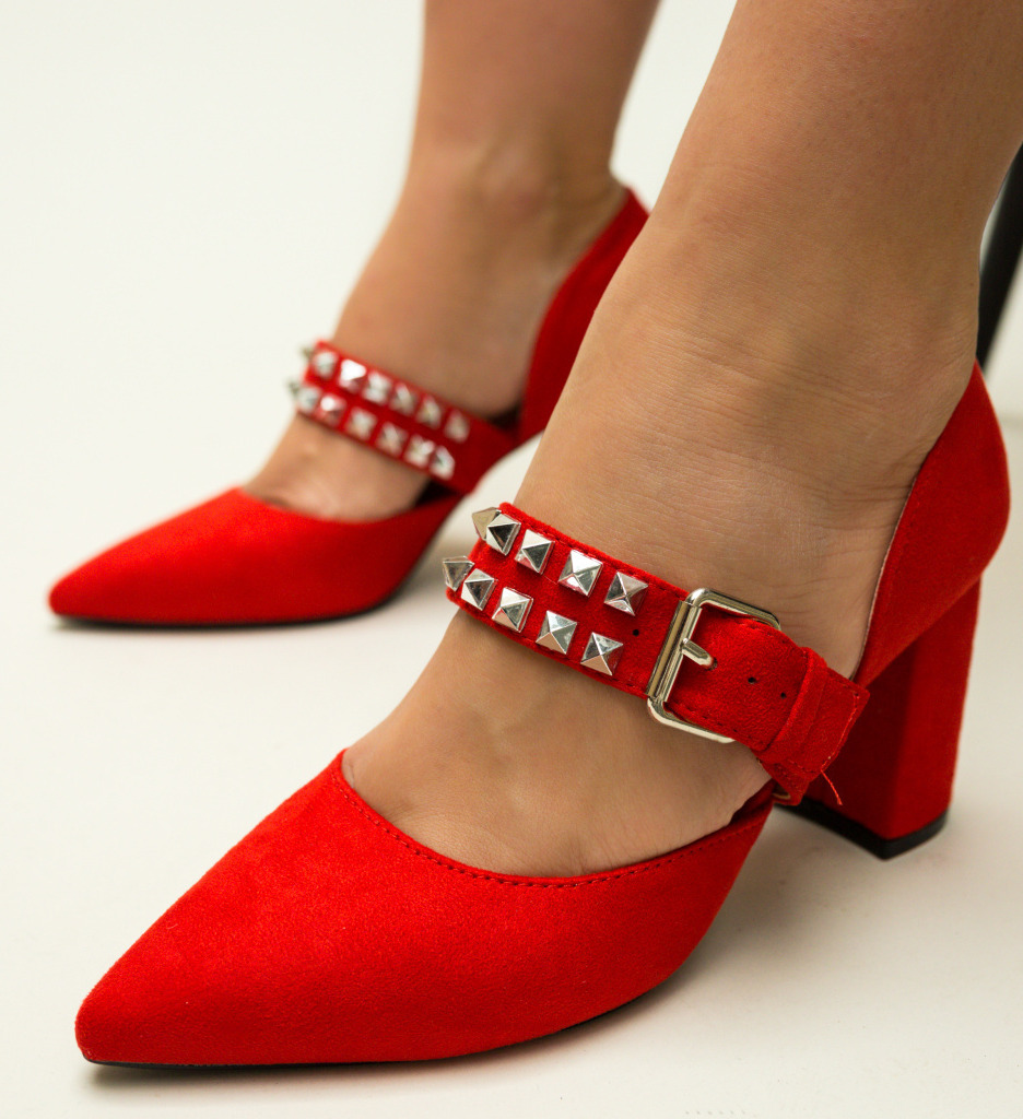 Pantofi norman rosii