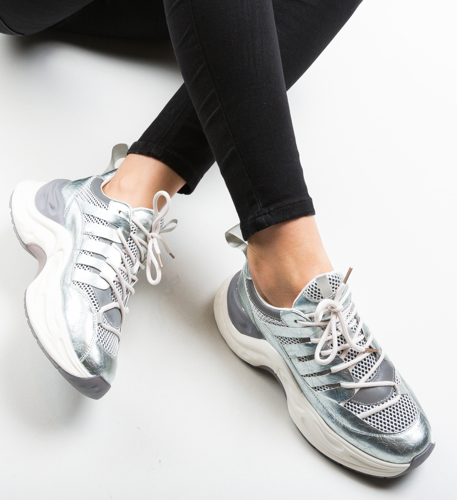 Pantofi Sport Bordan Argintii