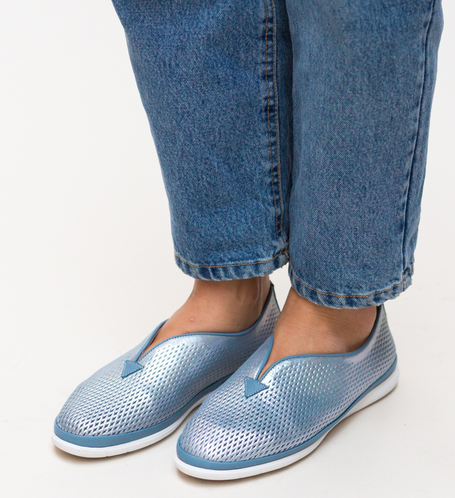 Pantofi casual bratis albastri