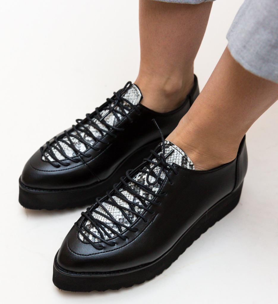 Pantofi casual lazerol negri