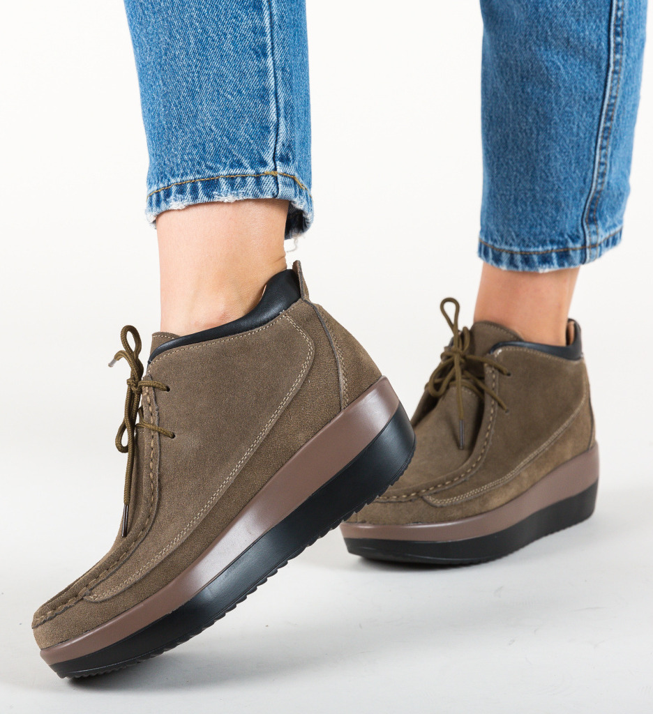 Pantofi casual lennon khaki