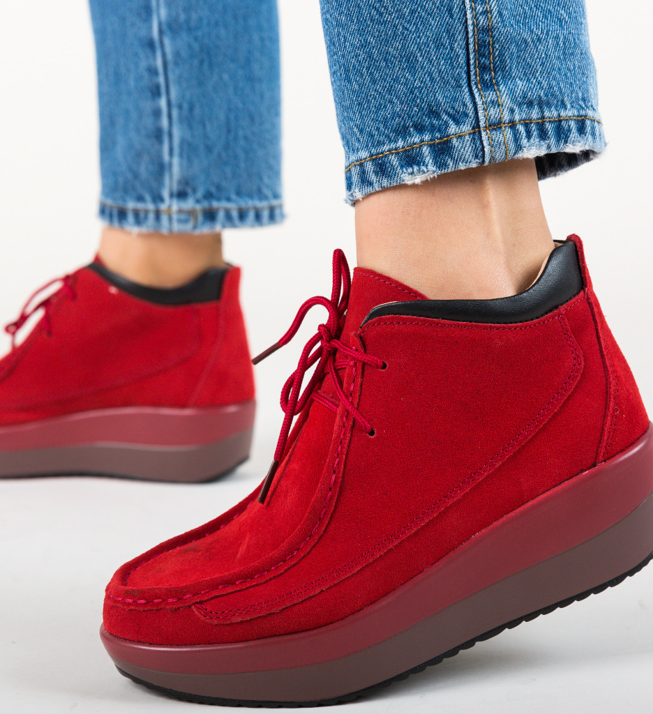 Pantofi casual lennon rosii