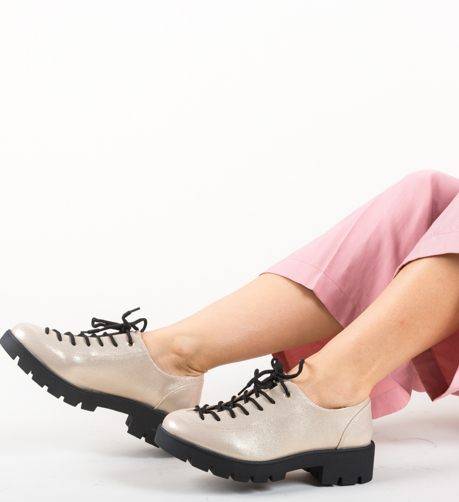 Pantofi casual mahdi aurii