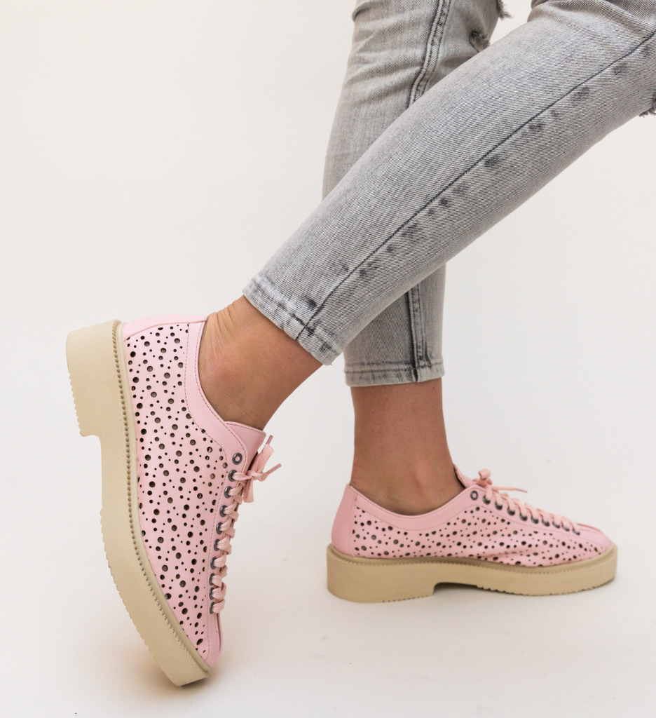Pantofi casual muse roz