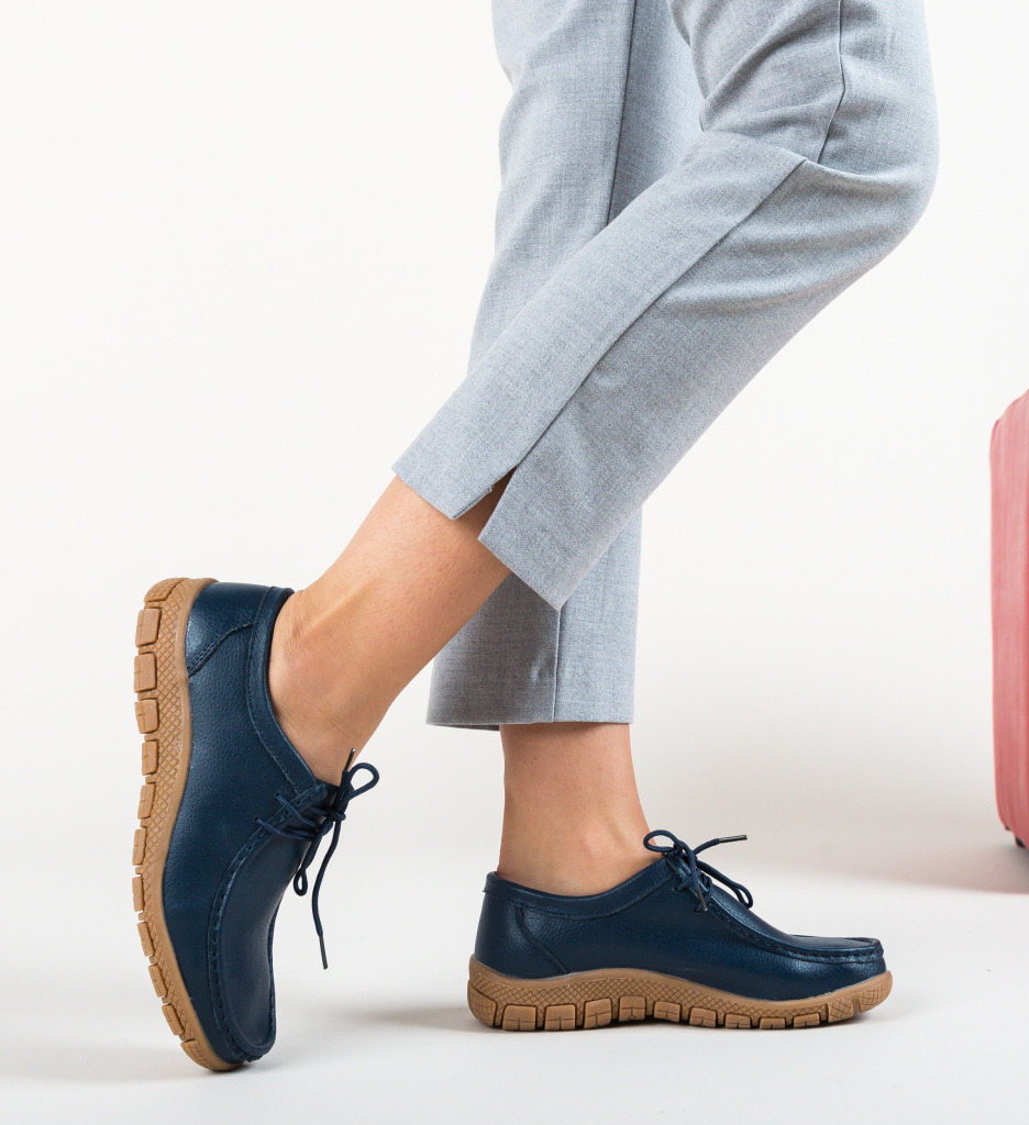 Pantofi casual pranav bleumarin