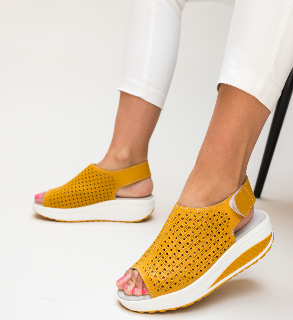 Platforme liberty galbene
