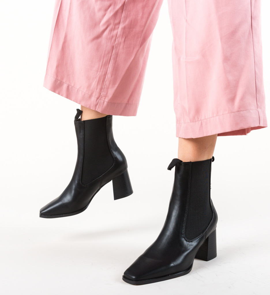 Botine peach negre
