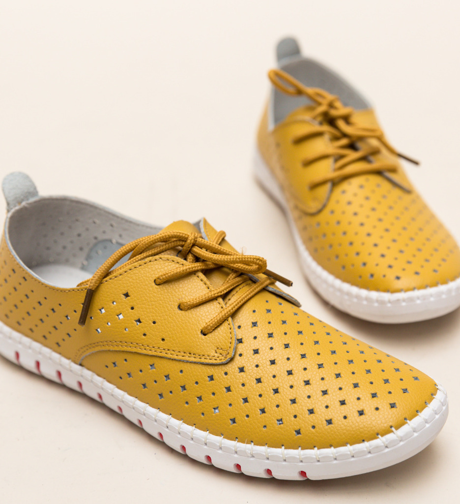 Pantofi casual hilio galbeni