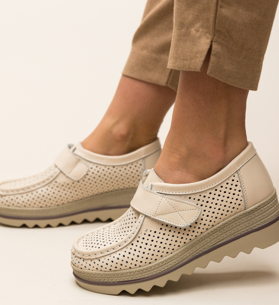 Pantofi casual histria bej