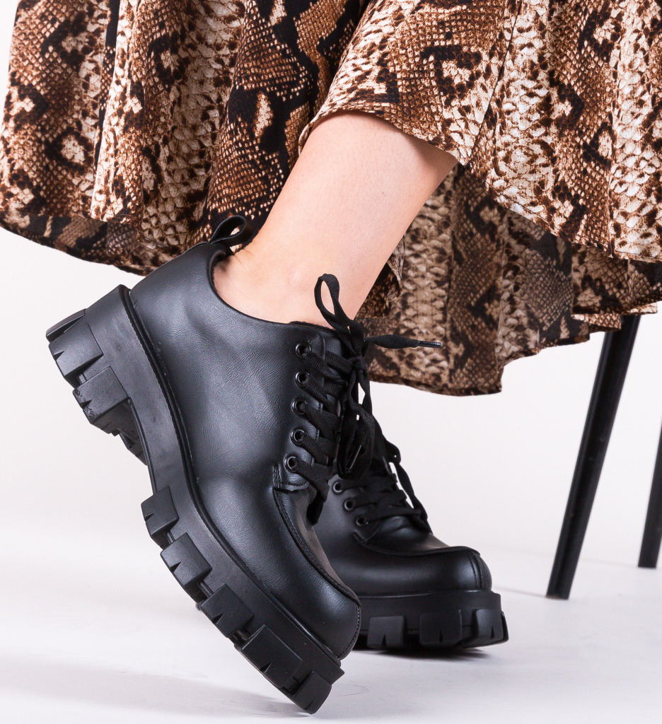 Pantofi casual indigal negri
