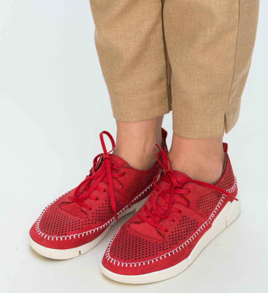 Pantofi casual monaco rosii