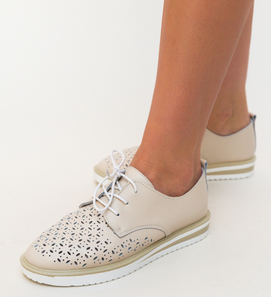 Pantofi casual rofrel bej