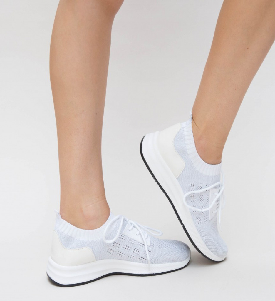 Pantofi sport constan albi