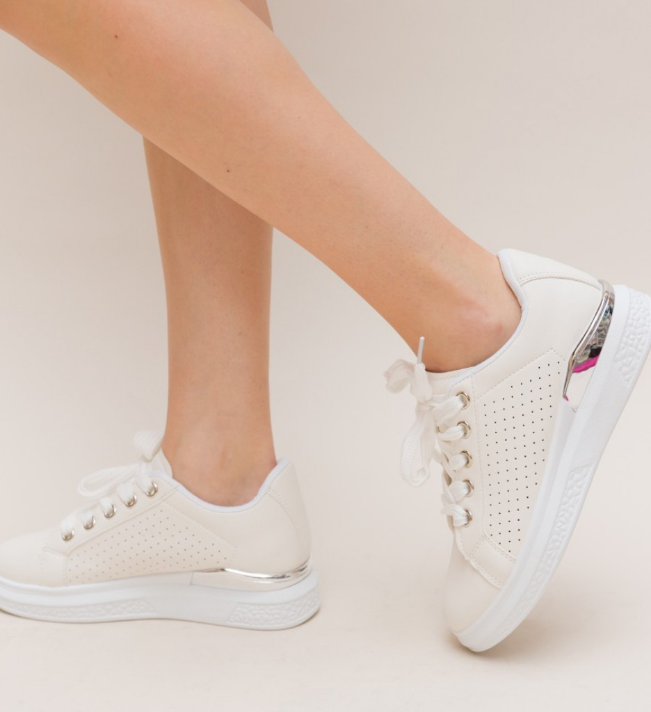 Pantofi sport manuela albi