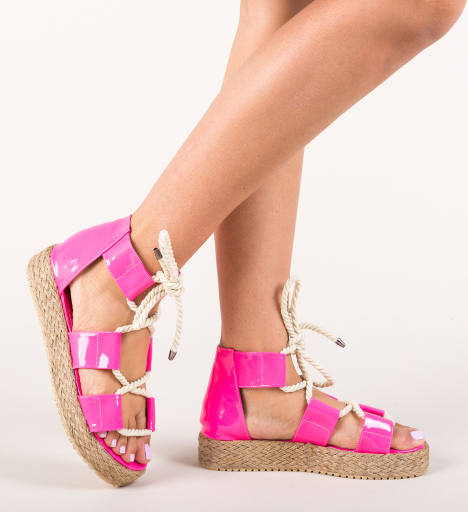 Sandale pasvon roz neon