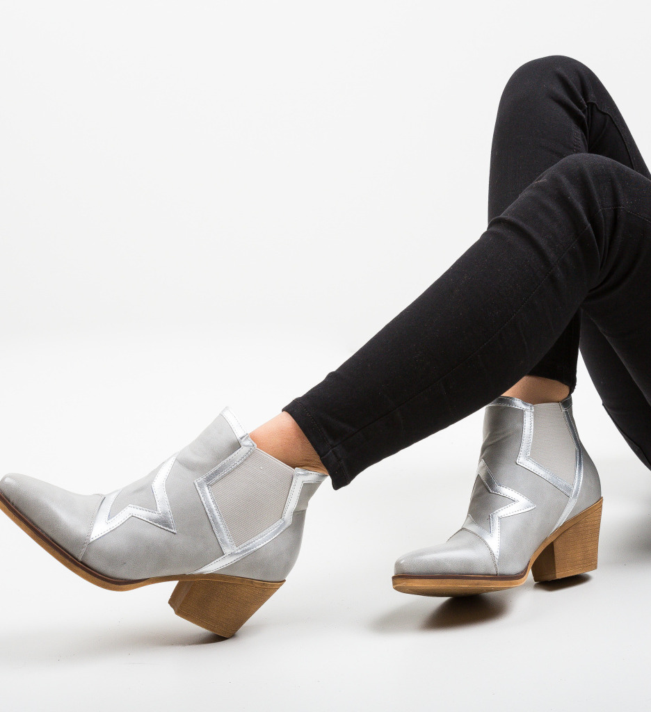 Botine Blove Argintii