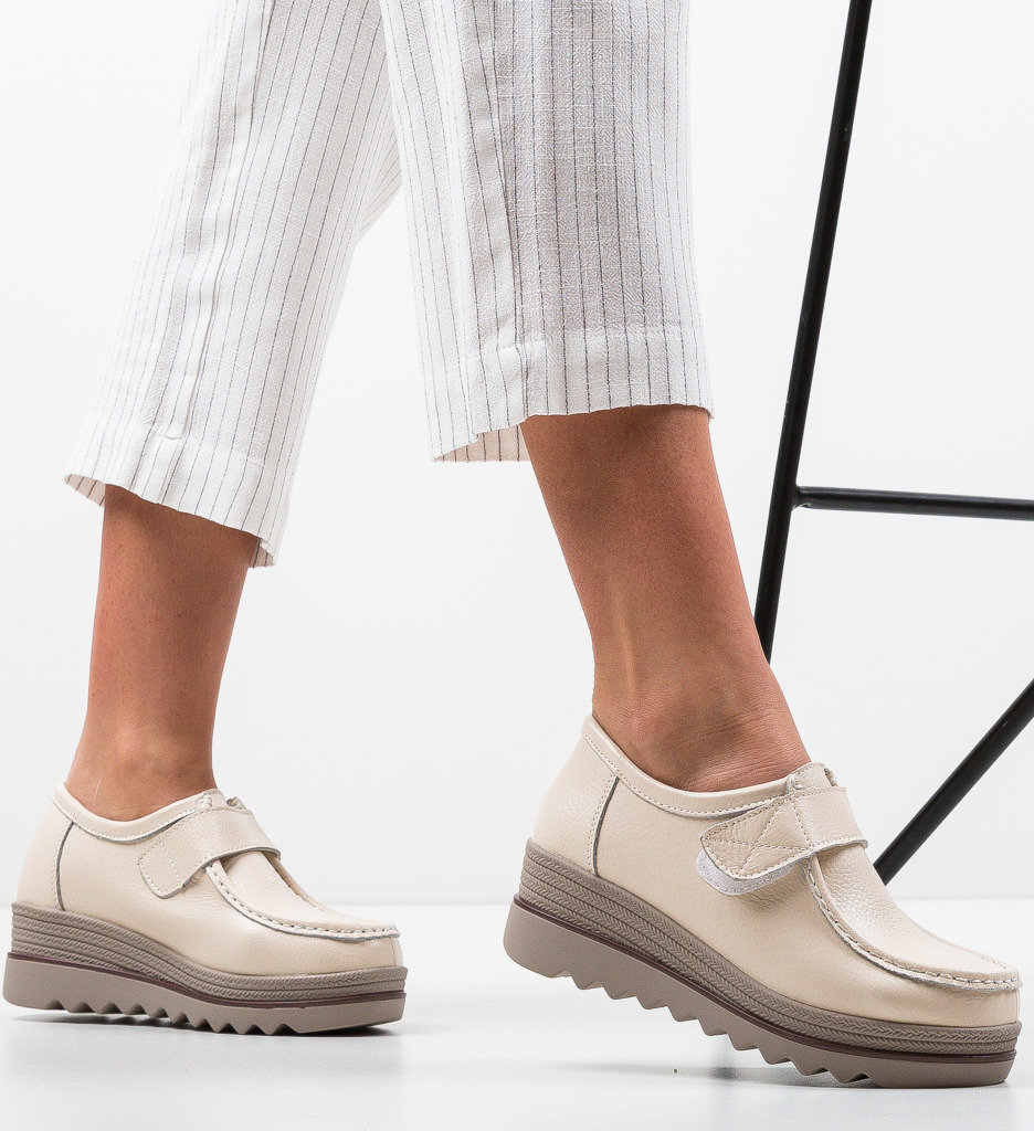 Pantofi Casual Abbi Bej