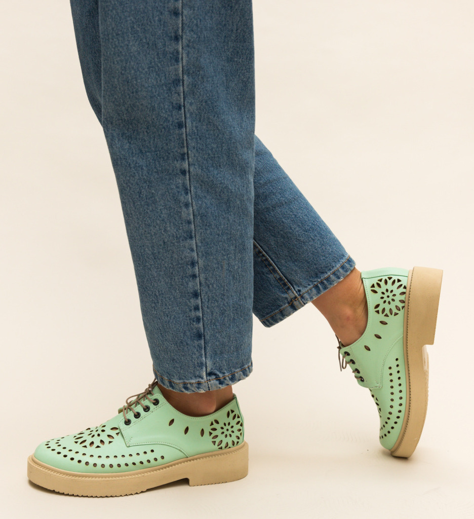 Pantofi casual grecos turcoaz