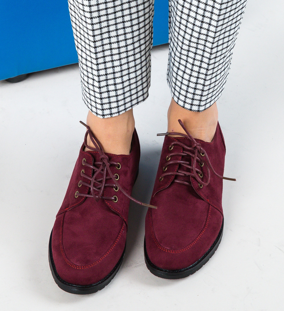 Pantofi casual leal grena