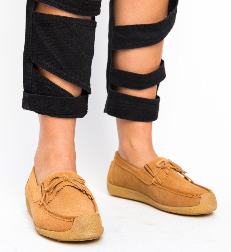 Pantofi Casual Termeio Camel