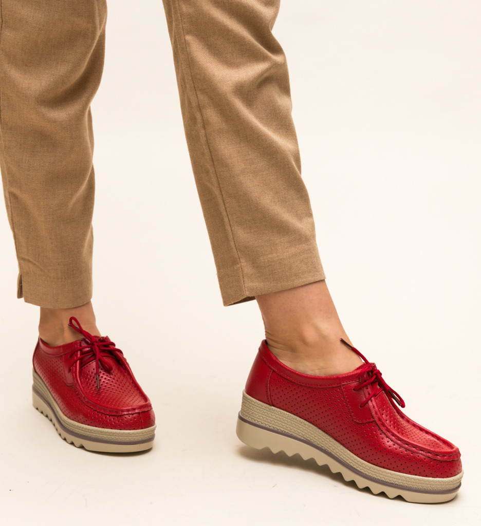 Pantofi casual torino rosii