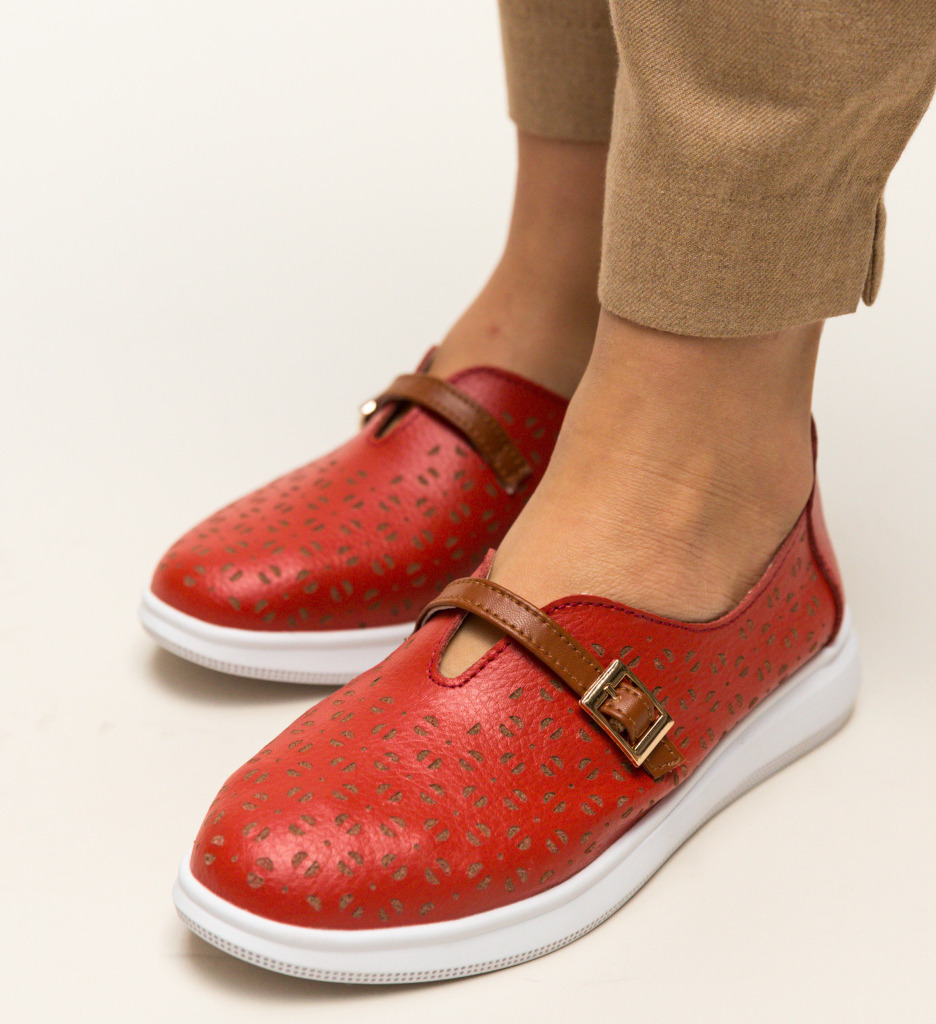 Pantofi casual vicez rosii