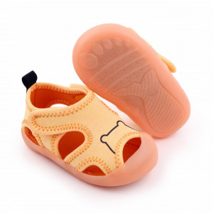Pantofiori decupati portocalii pentru copii - Bear