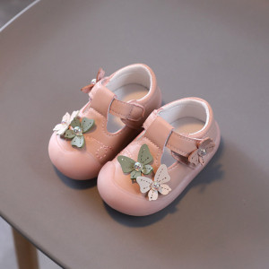 Pantofiori roz pudra pentru fetite - Fluturasi