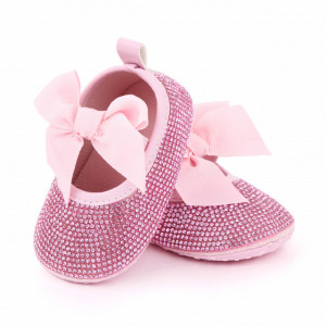 Pantofiori de ocazie cu strasuri roz