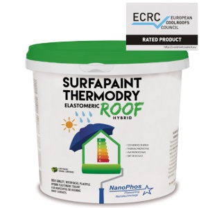 Vopsea elastomerica termoizolanta si hidroizolanta pentru acoperis inclinat din tabla SurfaPaint ThermoDry Elastomeric