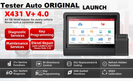Launch X431 V+ PRO4 Plus 4/64GB Wifi/Bluetooth Tableta Toughbook 10.10 inch Tester Auto Profesional Service