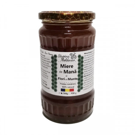 Miere cruda de Mana cu Flori de Munte 500g Stupina Moldovan