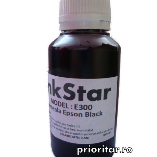 Cerneala EPSON DYE CISS neagra T0611 T0711 T0801 T1281 T1291 ( Refill T-0611 T-0711 T-0801 T-1281 T-1291 Black ) pe baza de apa - 100 ml