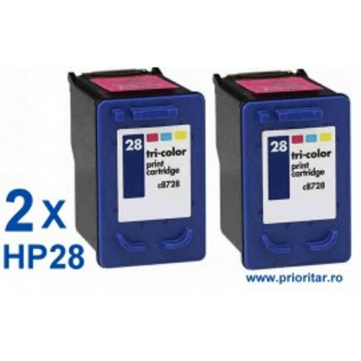 PACHET 2 BUC X Cartus color HP28 ( HP 28 C8728A ) compatibil PROMOTIE !!